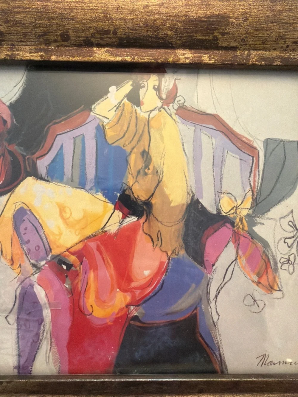 Isaac Maimon 14”x17” Framed Print With Large Gold Frame